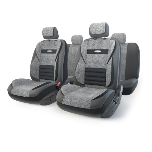 Набор чехлов Аutoprofi &quot;MULTI COMFORT&quot; полный к-т  &quot;чёрн./т.серый&quot; экокожа+велюр 11 предм.
