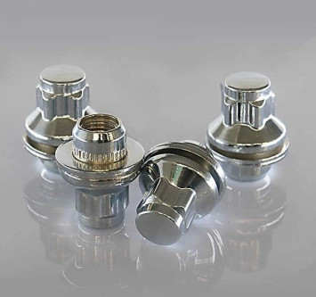 Секретные гайки  М12x1,5 , прижимная, закрытая, хром