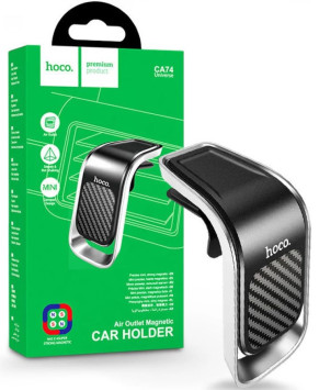 Держатель телефона HOCO  магнитный (с изгибом)  Черный CA74