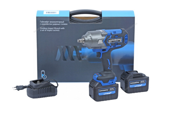 Аккумуляторный гайковерт NORDBERG NE812K (1/2&quot;, 21В, 1700Нм)