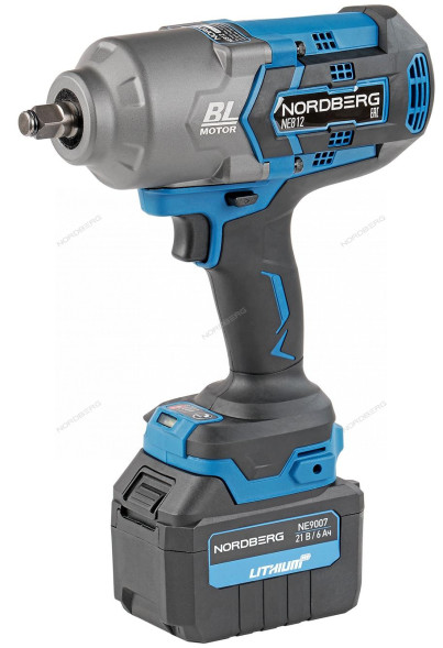 Аккумуляторный гайковерт NORDBERG NE812K (1/2&quot;, 21В, 1700Нм)