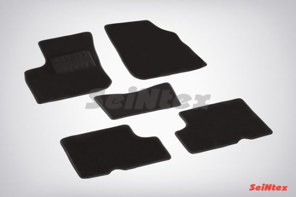 Коврики текстильн. Renault Logan I 2004-2014г.  /компл.5шт./осн.резин./ LUX
